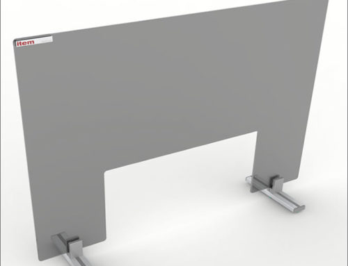 Simple Frameless Clear Barrier with Pass-Through Opening