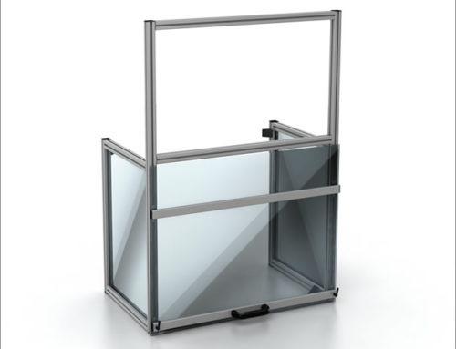 Countertop Barrier with Lifting Window