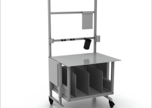 Countertop Barrier with Lifting Window, covid, cart, solution center