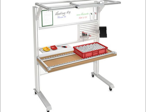 Mobile work bench for work bench interlinking