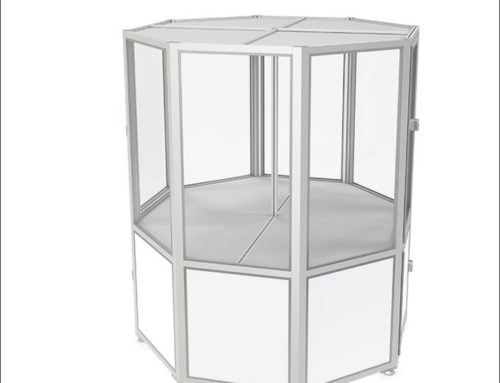 Spacious octagonal cabin for rotatory processes
