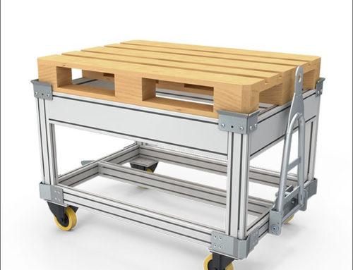 Transport trolley for euro-pallets