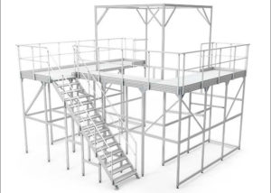U-shaped assembly platform