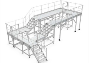 All-round assembly platform with two levels