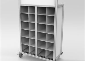 Rack with compartments - LEX - 01169