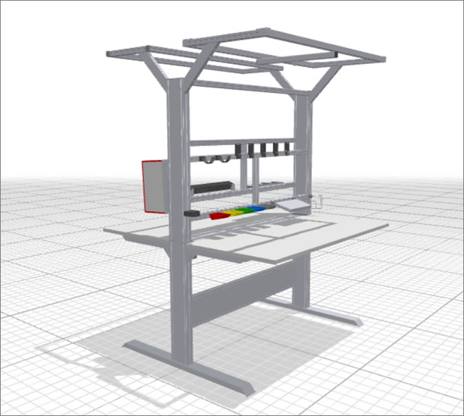 A double assembly work bench