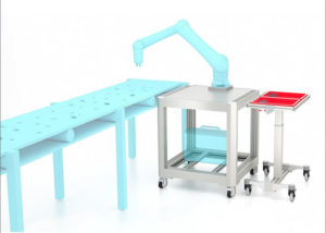Work Bench island for robot, Isla de mesa de trabajo para robot